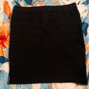 Black Above Knee Short Skirt